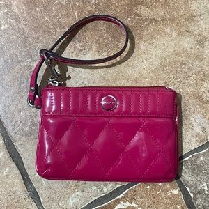 Cute shiny leather wristlet